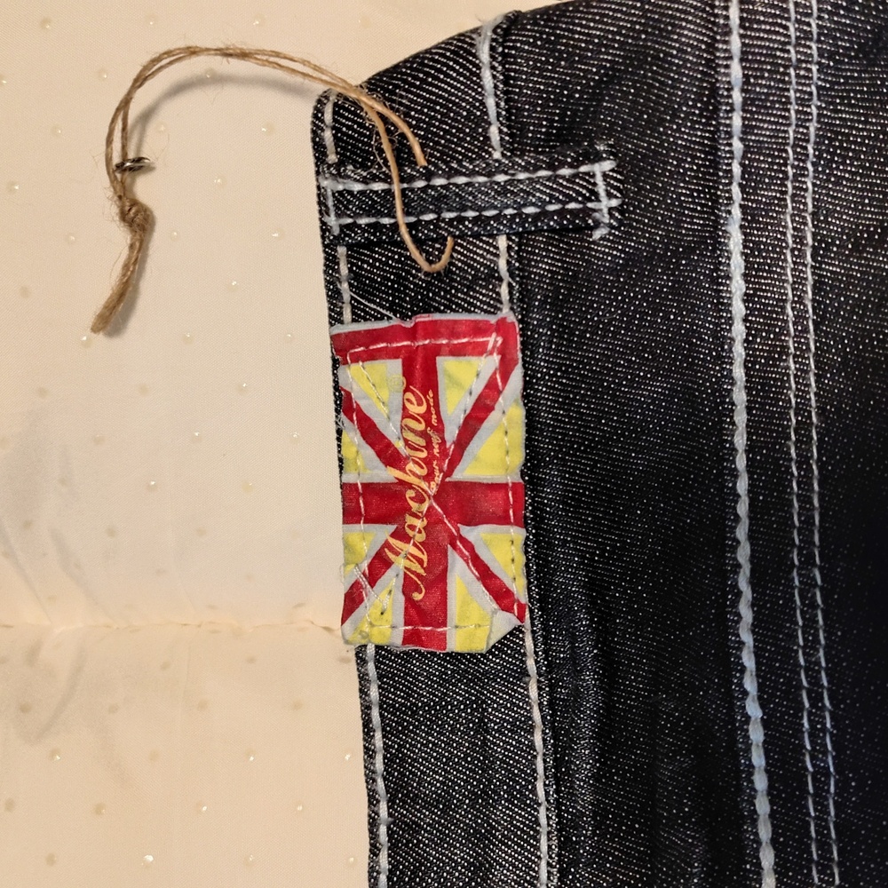 Stylish dark Denim Women's Jeans with crosses on back pockets - Picture 2 of 8